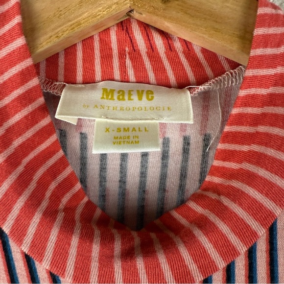 Anthropologie Maeve Cleary Dress Contrasting Stripes - Picture 10 of 11